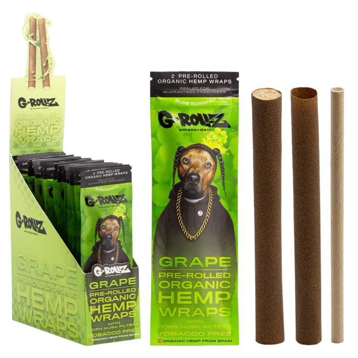 G-ROLLZ | 2x Grape Flavoured Pre-Rolled Hemp Wraps QPR1520D