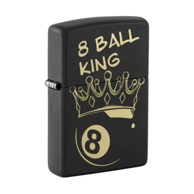 ZIPPO - 8 BALL KING BLACK MATTE