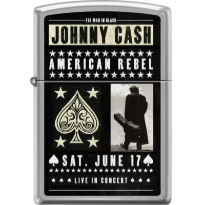 ZIPPO - JOHNNY CASH BRUSHED CHROME