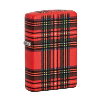 ZIPPO - RED PLAID MATTE