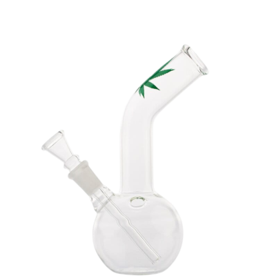 Bongo Leaf | Small Leaf Bouncer Saxo Glass Bong- H:16cm- Ø:24mm- SG:12mm [02604N]
