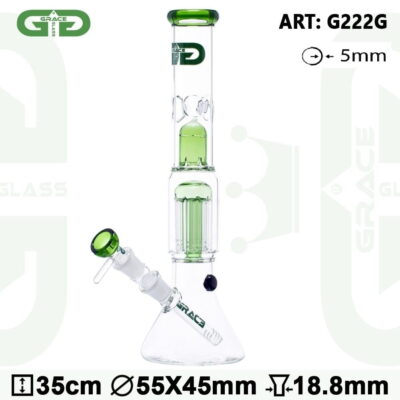 Bongo Grace Glass | OG Series | Green Shotgun [G222G]