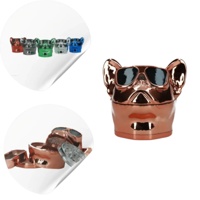 Młynek metalowo-akrylowy Doggy 4 części 75 mm MIX kolor PP-112
