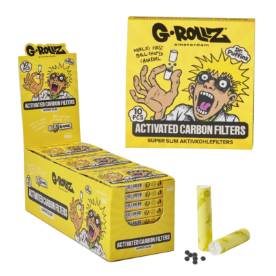 G-Rollz | Activated Carbon Filters - Ø6mm Yellow - 10 Tips per Pack  [GR2050E-DIS]