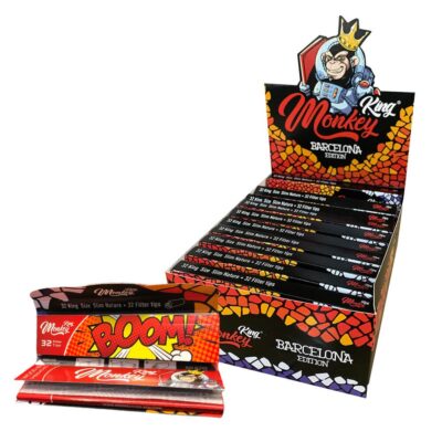 Monkey King KS Slim Barcelona Edition Rolling Papers + Tips  [44026]