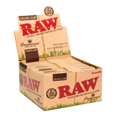 Bletki RAW Connoisseur Kingsize Organic Hemp Rolling Papers With Tips (46202)