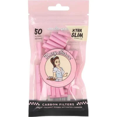 Filterki Purize XTRA Slim x Blazy Susan PINK 50 szt. śr. 6 mm