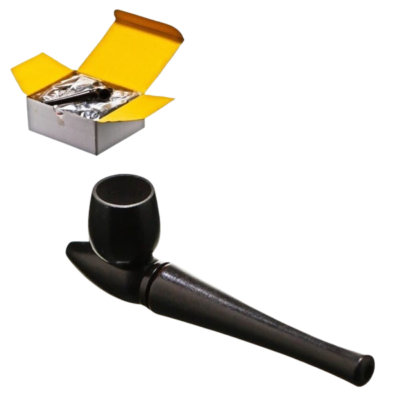Fajka Amsterdam | Wooden Pirate pipe- L:8.5cm- 12pcs/box [04503A]