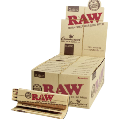 Bletki RAW Connoisseur Papers KS Slim+Tips pre-rolled (451761)