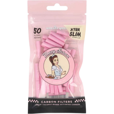 Filterki Purize XTRA Slim x Blazy Susan PINK 50 szt. śr. 6 mm