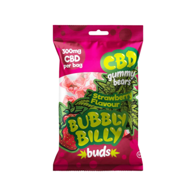 Bubbly Billy Buds CBD Gummy Bears 300mg CBD , Strawberry [348326-2]