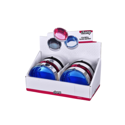 Champ High Round Colorful Glass Ashtray (1pcs) [74512]