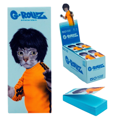 G-Rollz | Pets Rock 'Kung Fu' Blue Filter Tips 2,5 X 6cm 50 Tips Book [PR1902G-DIS]