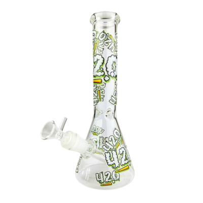 Fajka Bongo szklana 4:20 transparent (w. 25,5cm)