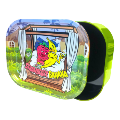 Tacka Best Buds Tin Box Rolling Tray with Storage Strawberry Banana (51575)