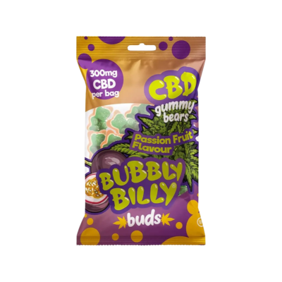 Bubbly Billy Buds CBD Gummy Bears 300mg CBD , Passion Fruit [348326-3]