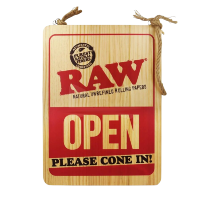 Znak RAW Hanging Door Wood Sign Open Closed 36847