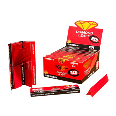 Diamond Leaf Colored Rolling Papers King Size Slim  [353352-2]